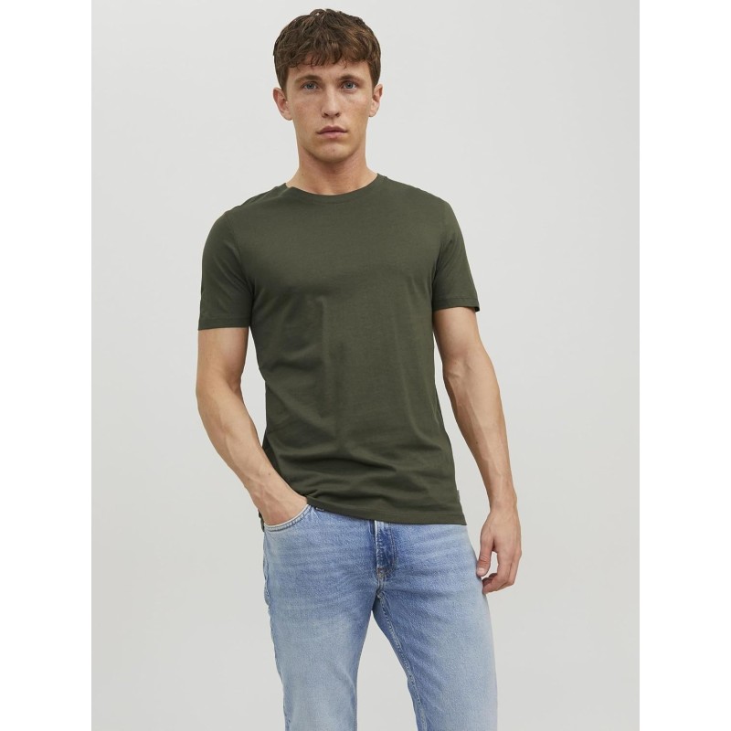 JACK & JONES Jjeorganic Basic Tee SS O-Neck Noos T-Shirt Uomo - S Verde (Olive Night Detail: Slim) JACK & JONES Jjeorganic Basic Tee SS O-Neck Noos T-Shirt Uomo - S Verde (Olive Night Detail: Slim)