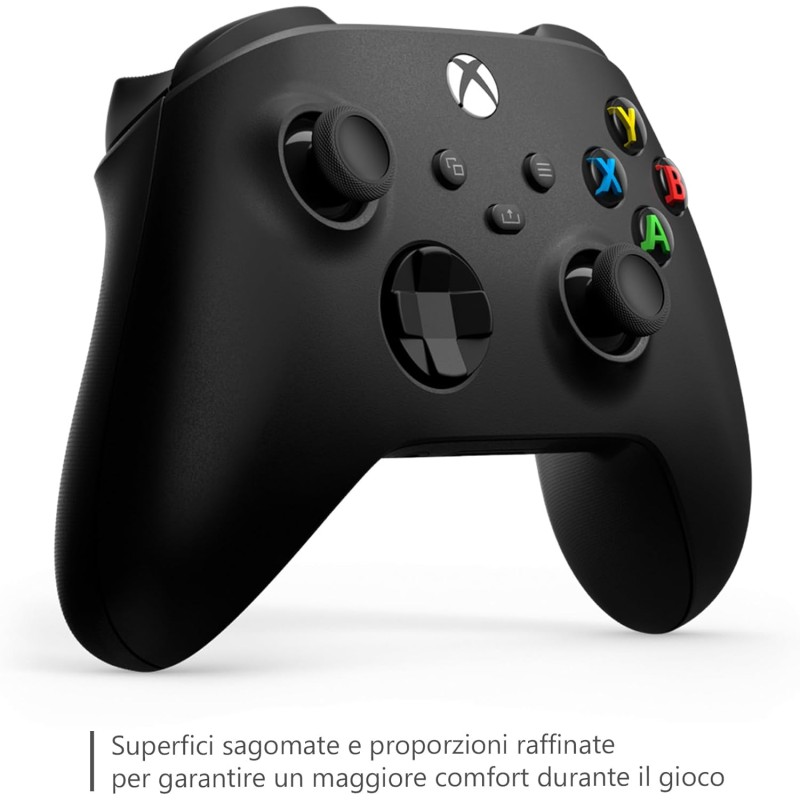 Xbox Controller Wireless, Carbon Black - per Xbox One, Xbox Series X|S, Windows 10/11, Android, iOS - Carbon Black