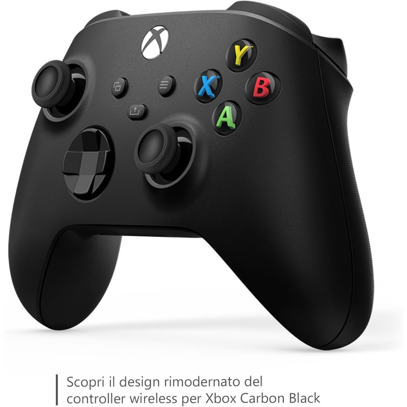 Xbox Controller Wireless, Carbon Black - per Xbox One, Xbox Series X|S, Windows 10/11, Android, iOS - Carbon Black