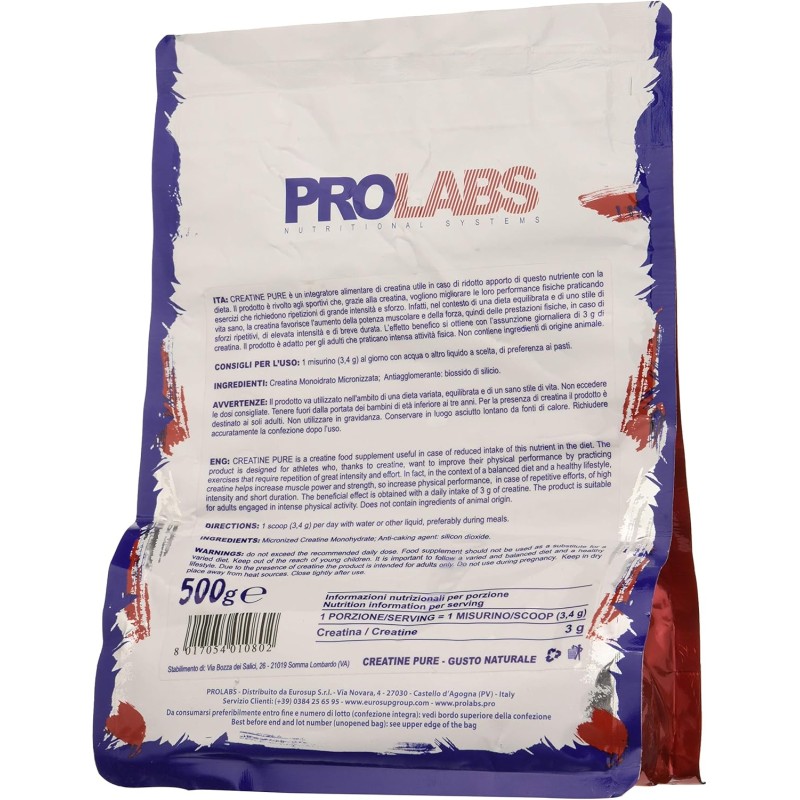 Prolabs Creatine Pure Polvere - 500 gr Prolabs Creatine Pure Polvere - 500 gr