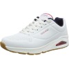 Skechers Uno Stand On Air, Scarpe da Ginnastica Uomo - 39.5 EU White Durabuck Navy Red Trim Skechers Uno Stand On Air, Scarpe da Ginnastica Uomo - 39.5 EU White Durabuck Navy Red Trim