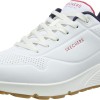 Skechers Uno Stand On Air, Scarpe da Ginnastica Uomo - 45 EU White Durabuck Navy Red Trim