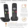 Gigaset E290 Duo - Telefoni Cordless - Due Portatili con Suonerie Forti - Numeri Grandi e Audio Potenziato - Vivavoce, Nero [Versione Italiana] - Nero