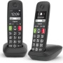 Gigaset E290 Duo - Telefoni Cordless - Due Portatili con Suonerie Forti - Numeri Grandi e Audio Potenziato - Vivavoce, Nero [Versione Italiana] - Nero