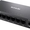 Tenda Switch Ethernet 8 Porte Gigabit Unmanaged TEG1008M, Switch Gigabit 10/100/1000 Mbps, IGMP Snooping, 802.1p/DSCP QoS, Hub Ethernet, Montaggio Desktop o a Parete, Plug & Play, Guscio di Metallo - Gigabit