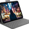 Logitech per iPad (10ª generazione) Custodia con tastiera | Slim Folio con tastiera wireless integrata (grafite) - US International Layout
