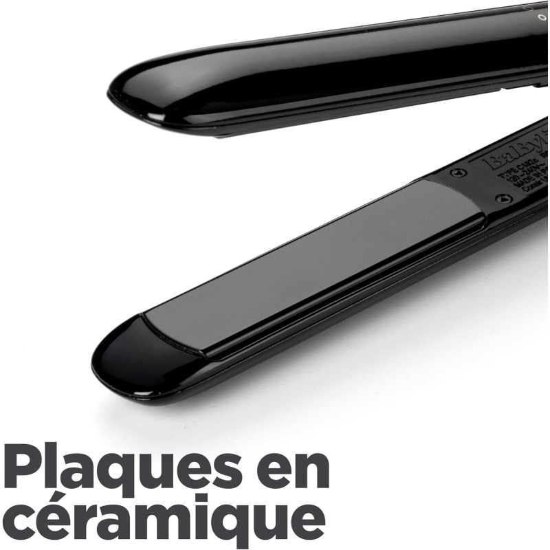 BaByliss ST255E Piastra Lisciante con Rivestimento in Titanium-Ceramic, Funzione Ionica Anti-crespo, Funzione Protect, Funzione Intense, 6 Temperature, Nero BaByliss ST255E Piastra Lisciante con Rivestimento in Titanium-Ceramic, Funzione Ionica Anti-crespo, Funzione Protect, Funzione Intense, 6 Temperature, Nero