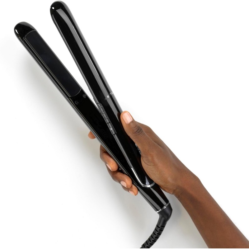 BaByliss ST255E Piastra Lisciante con Rivestimento in Titanium-Ceramic, Funzione Ionica Anti-crespo, Funzione Protect, Funzione Intense, 6 Temperature, Nero BaByliss ST255E Piastra Lisciante con Rivestimento in Titanium-Ceramic, Funzione Ionica Anti-crespo, Funzione Protect, Funzione Intense, 6 Temperature, Nero