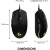 Logitech G G203 LIGHTSYNC Mouse Gaming con Illuminazione RGB, Personalizzabile, 6 Pulsanti Programmabili, Sensore per Gaming, Tracciamento a 8.000 DPI, Peso Ridotto - Nero