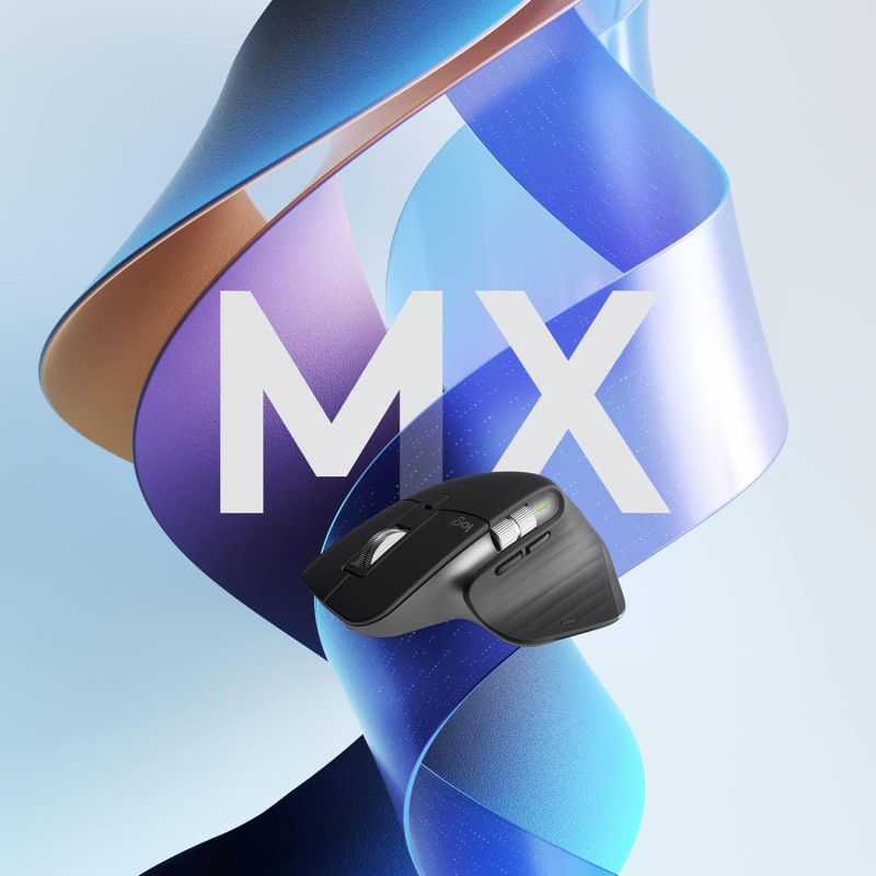Logitech MX Master 3S-Mouse wireless ad alte prestazioni con scorrimento ultraveloce, ergonomico, 8K DPI, rilevamento del vetro, clic silenziosi, USB-C, Bluetooth, Windows, Linux, - Grigio scuro - Grafite Logitech MX Master 3S-Mouse wireless ad alte prestazioni con scorrimento ultraveloce, ergonomico, 8K DPI, rilevamento del vetro, clic silenziosi, USB-C, Bluetooth, Windows, Linux, - Grigio scuro - Grafite