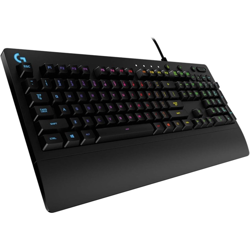 Logitech G213 Prodigy Tastiera Gaming Cablata, LIGHTSYNC RGB, Tasti Retroilluminati, Resistente Agli Schizzi, Tasti Personalizzabili, Controlli Dedicati Multimediali, QWERTY Layout Italiano, Nero Logitech G213 Prodigy Tastiera Gaming Cablata, LIGHTSYNC RGB, Tasti Retroilluminati, Resistente Agli Schizzi, Tasti Personalizzabili, Controlli Dedicati Multimediali, QWERTY Layout Italiano, Nero