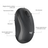 Logitech M240 Silenzioso Bluetooth Mouse, Wireless, Compatto, Portatile, Smooth Tracking, durata batteria 18 mesi, per Windows, macOS, ChromeOS, Compatibile PC, Mac, Laptop, Tablet - Grafite - Grigio