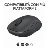 Logitech M240 Silenzioso Bluetooth Mouse, Wireless, Compatto, Portatile, Smooth Tracking, durata batteria 18 mesi, per Windows, macOS, ChromeOS, Compatibile PC, Mac, Laptop, Tablet - Grafite - Grigio