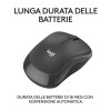 Logitech M240 Silenzioso Bluetooth Mouse, Wireless, Compatto, Portatile, Smooth Tracking, durata batteria 18 mesi, per Windows, macOS, ChromeOS, Compatibile PC, Mac, Laptop, Tablet - Grafite - Grigio