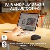 Logitech M240 Silenzioso Bluetooth Mouse, Wireless, Compatto, Portatile, Smooth Tracking, durata batteria 18 mesi, per Windows, macOS, ChromeOS, Compatibile PC, Mac, Laptop, Tablet - Grafite - Grigio