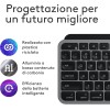 Logitech MX Keys S Combo for Mac, tastiera retroillumination eye mouse wireless a scorrimento con supporto per i polsi, Bluetooth USB-C per MacBook Pro, Macbook Air, iMac, iPad, QWERTY US INT'L-Grigio - Spazio grigio