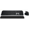Logitech MX Keys S Combo for Mac, tastiera retroillumination eye mouse wireless a scorrimento con supporto per i polsi, Bluetooth USB-C per MacBook Pro, Macbook Air, iMac, iPad, QWERTY US INT'L-Grigio - Spazio grigio