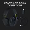 Logitech G G435 LIGHTSPEED Cuffie Gaming Wireless Bluetooth - Cuffie Over Ear Leggere, Microfoni Integrati, Batteria da 18 Ore, Compatibile con Dolby Atmos, PC, PS4, PS5, Smartphone - Nero - Nero