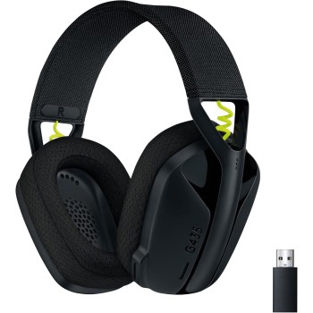 Logitech G G435 LIGHTSPEED Cuffie Gaming Wireless Bluetooth - Cuffie Over Ear Leggere, Microfoni Integrati, Batteria da 18 Ore, Compatibile con Dolby Atmos, PC, PS4, PS5, Smartphone - Nero - Nero Logitech G G435 LIGHTSPEED Cuffie Gaming Wireless Bluetooth - Cuffie Over Ear Leggere, Microfoni Integrati, Batteria da 18 Ore, Compatibile con Dolby Atmos, PC, PS4, PS5, Smartphone - Nero - Nero