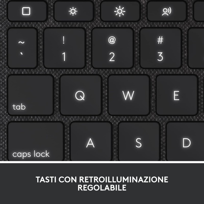 Logitech Combo Touch per iPad (10ª gen - 2022), custodia con tastiera retroilluminata rimovibile con ampio trackpad di precisione e tecnologia Smart Connector, Layout ITA, Graphite Logitech Combo Touch per iPad (10ª gen - 2022), custodia con tastiera retroilluminata rimovibile con ampio trackpad di precisione e tecnologia Smart Connector, Layout ITA, Graphite