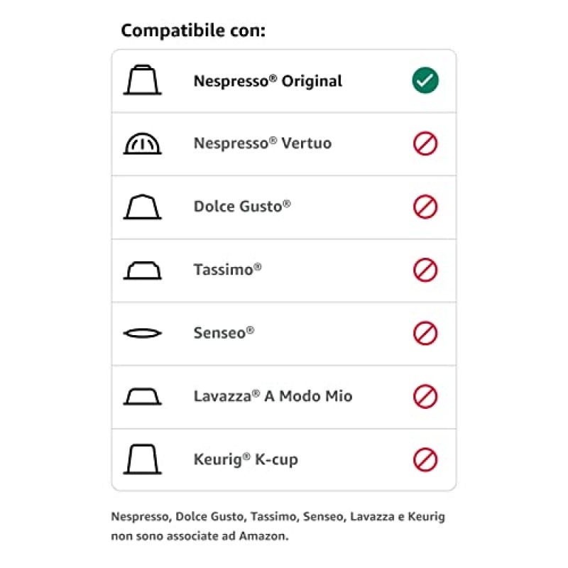 Note D'Espresso Caffè Qualità Oro, Capsule Compatibili Soltanto con Sistema NESPRESSO, 100 Caps - 100 unità (Confezione da 1)