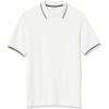 Amazon Essentials Polo in Cotone piqué vestibilità Regular (Disponibile in Taglie Extra Forti) Uomo - L Bianco Twin Stripe