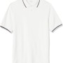 Amazon Essentials Polo in Cotone piqué vestibilità Regular (Disponibile in Taglie Extra Forti) Uomo - L Bianco Twin Stripe