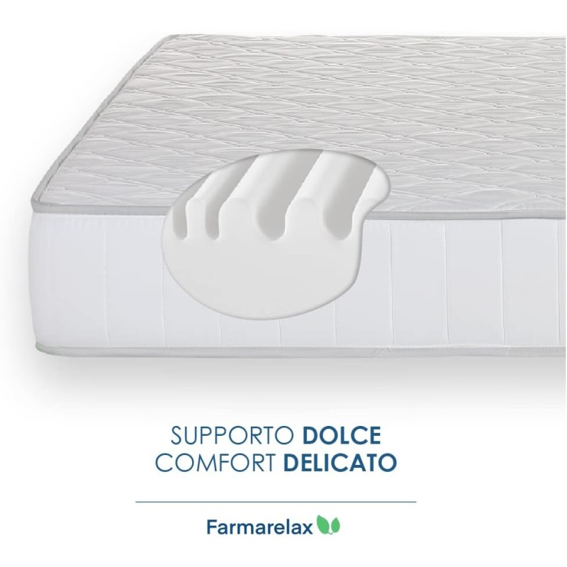 Farmarelax – Materasso Matrimoniale 160x190, Altezza 19 cm, Waterfoam, Antibatterico, Ortopedico, Indeformabile, Ipoallergenico e Traspirante, Made in Italy, Top Soft - 160x190 Bianco Farmarelax – Materasso Matrimoniale 160x190, Altezza 19 cm, Waterfoam, Antibatterico, Ortopedico, Indeformabile, Ipoallergenico e Traspirante, Made in Italy, Top Soft - 160x190 Bianco
