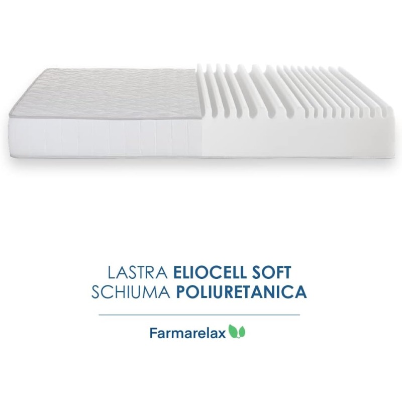 Farmarelax – Materasso Matrimoniale 160x190, Altezza 19 cm, Waterfoam, Antibatterico, Ortopedico, Indeformabile, Ipoallergenico e Traspirante, Made in Italy, Top Soft - 160x190 Bianco Farmarelax – Materasso Matrimoniale 160x190, Altezza 19 cm, Waterfoam, Antibatterico, Ortopedico, Indeformabile, Ipoallergenico e Traspirante, Made in Italy, Top Soft - 160x190 Bianco