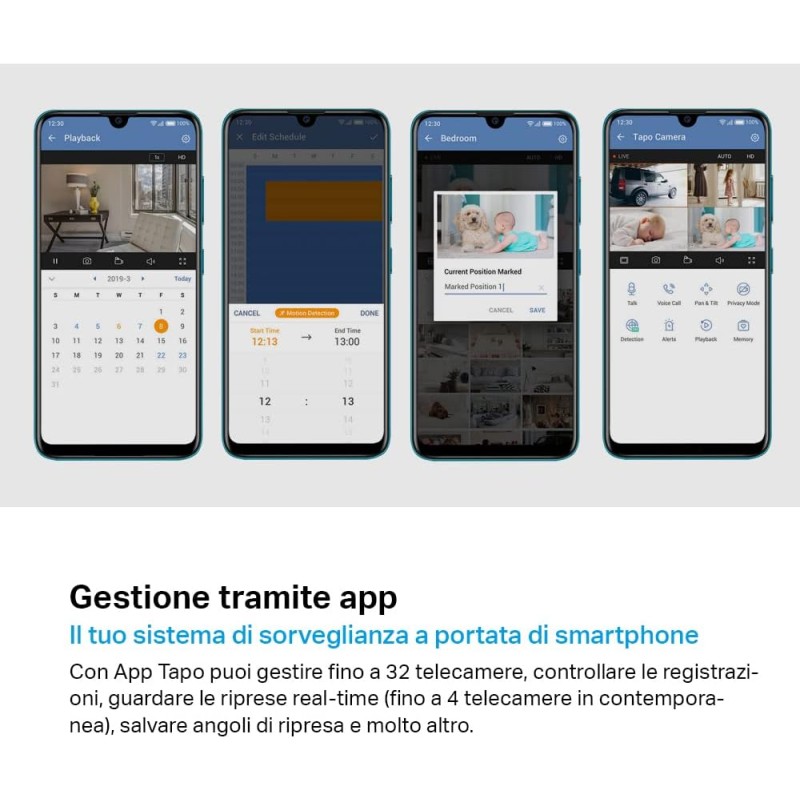 Tapo C200 Telecamera Wi-Fi Interno FHD, Videocamera sorveglianza, Visione Notturna, 360° Visuale, Audio Bidirezionale, Rilevamento di movimento e notifiche, Allarme acustico e luminoso integrato Tapo C200 Telecamera Wi-Fi Interno FHD, Videocamera sorveglianza, Visione Notturna, 360° Visuale, Audio Bidirezionale, Rilevamento di movimento e notifiche, Allarme acustico e luminoso integrato