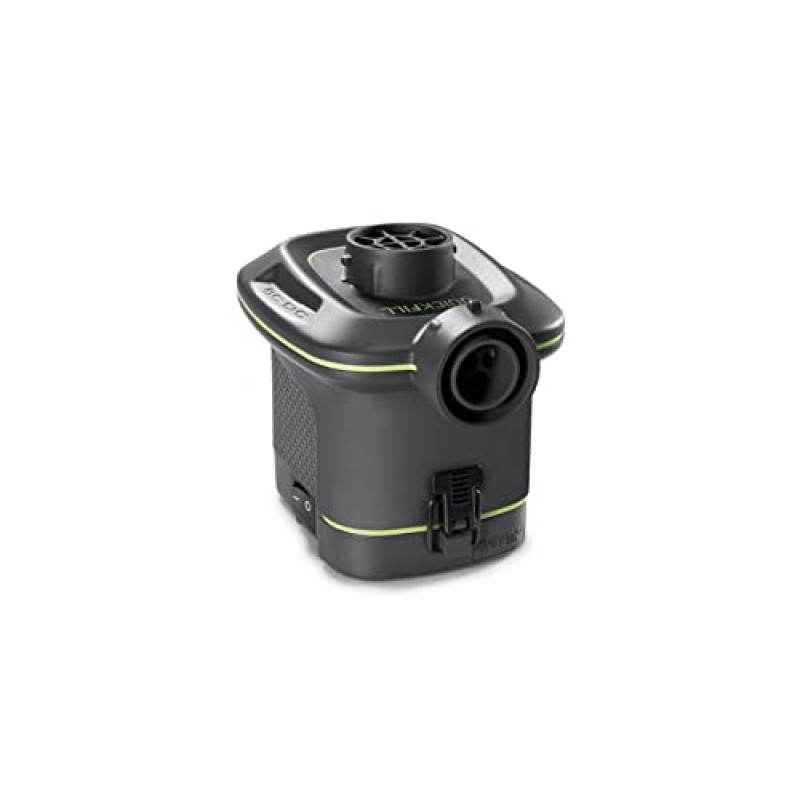 Intex 64777 - Materasso Gonfiabile Prestige Downy Singolo con Pompa a Batteria, PVC, Verde, 99x191x25 cm - Coppia