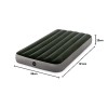 Intex 64777 - Materasso Gonfiabile Prestige Downy Singolo con Pompa a Batteria, PVC, Verde, 99x191x25 cm - Coppia