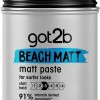 Schwarzkopf Got2b, Beach Matt Paste, Cera Modellante per Capelli Uomo, Effetto Opaco, Tenuta Media, 100 ml
