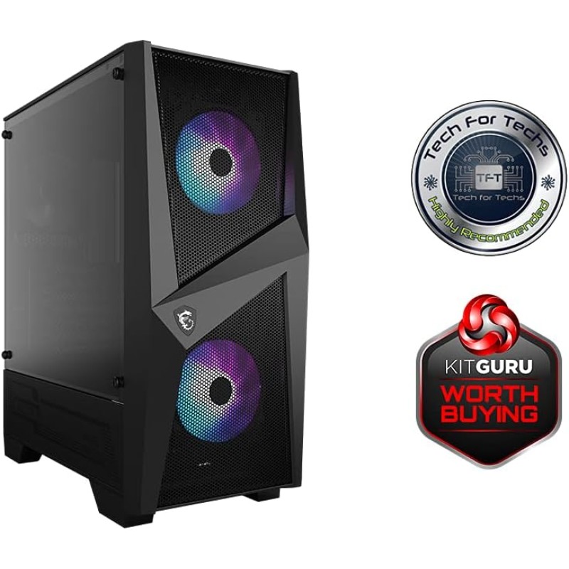 MSI MAG Forge 100R Case ATX, 2 ventole ARGB + controller (Mystic Light), supporta radiatori fino a 240mm, vetro temperato 4mm, filtro antipolvere, airflow ottimizzato, 2x USB 3.2 Gen1 - 100R / ATX MSI MAG Forge 100R Case ATX, 2 ventole ARGB + controller (Mystic Light), supporta radiatori fino a 240mm, vetro temperato 4mm, filtro antipolvere, airflow ottimizzato, 2x USB 3.2 Gen1 - 100R / ATX