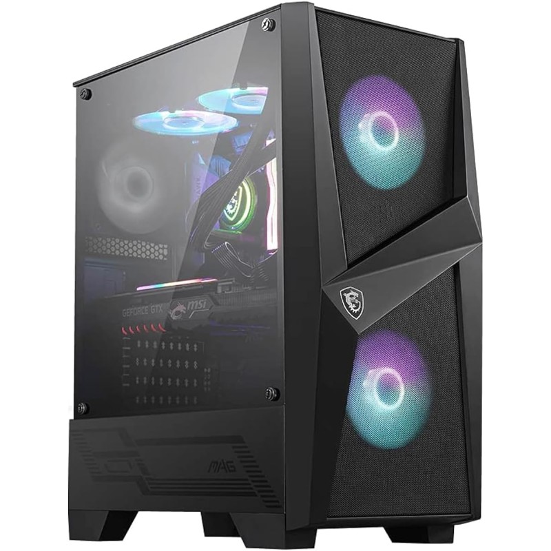 MSI MAG Forge 100R Case ATX, 2 ventole ARGB + controller (Mystic Light), supporta radiatori fino a 240mm, vetro temperato 4mm, filtro antipolvere, airflow ottimizzato, 2x USB 3.2 Gen1 - 100R / ATX MSI MAG Forge 100R Case ATX, 2 ventole ARGB + controller (Mystic Light), supporta radiatori fino a 240mm, vetro temperato 4mm, filtro antipolvere, airflow ottimizzato, 2x USB 3.2 Gen1 - 100R / ATX