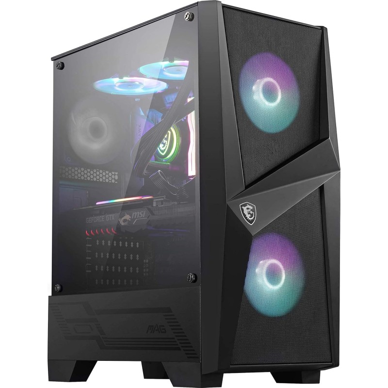MSI MAG Forge 100R Case ATX, 2 ventole ARGB + controller (Mystic Light), supporta radiatori fino a 240mm, vetro temperato 4mm, filtro antipolvere, airflow ottimizzato, 2x USB 3.2 Gen1 - 100R / ATX MSI MAG Forge 100R Case ATX, 2 ventole ARGB + controller (Mystic Light), supporta radiatori fino a 240mm, vetro temperato 4mm, filtro antipolvere, airflow ottimizzato, 2x USB 3.2 Gen1 - 100R / ATX