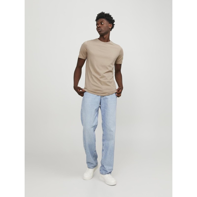 JACK & JONES Jjeorganic Basic Tee SS O-Neck Noos T-Shirt Uomo - L Beige JACK & JONES Jjeorganic Basic Tee SS O-Neck Noos T-Shirt Uomo - L Beige
