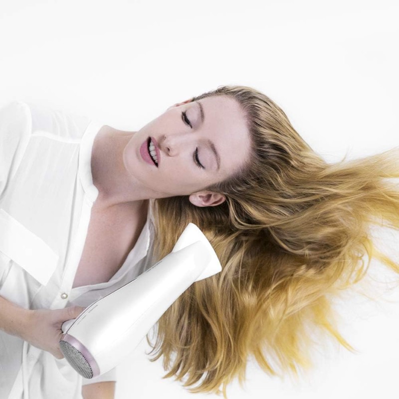 Cecotec Asciugacapelli Ionico Bamba IoniCare 5200 Aura, 2300W di Potenza, con Ioni Reali e Grande Flusso, Funzione Aria Fredda, 2 Velocità e 3 Temperature - Bianco