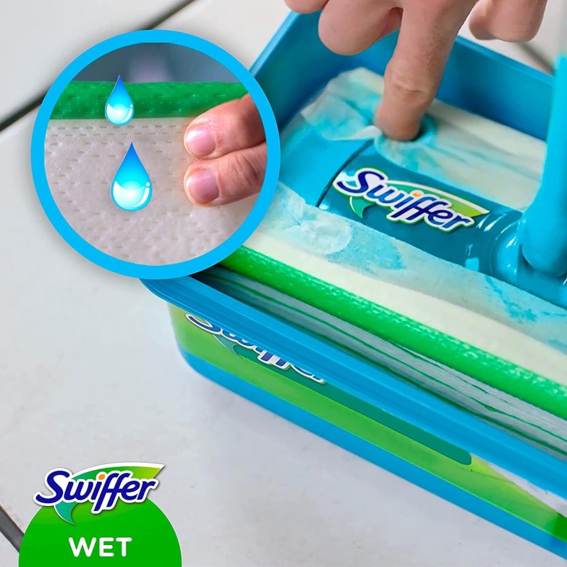 Swiffer Panni Lavapavimenti Per Scopa Lavapavimenti Con Freschezza D' Aria Aperta Profumo x, Per Una Pulizia Semplice E Rapida