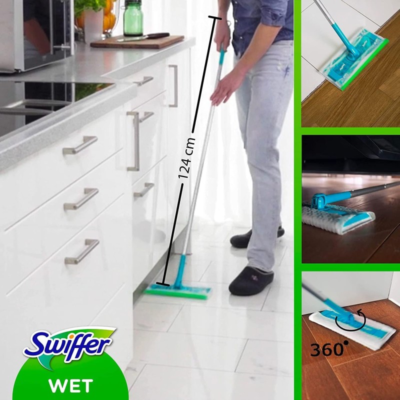 Swiffer Panni Lavapavimenti Per Scopa Lavapavimenti Con Freschezza D' Aria Aperta Profumo x, Per Una Pulizia Semplice E Rapida