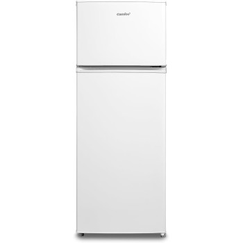 COMFEE' RCT210WH2(E) Frigorifero Doppia Porta 204 L, Controllo della Temperatura Regolabile, Luce LED, Bianco - 204 Litri Versione Aggiornata Bianca