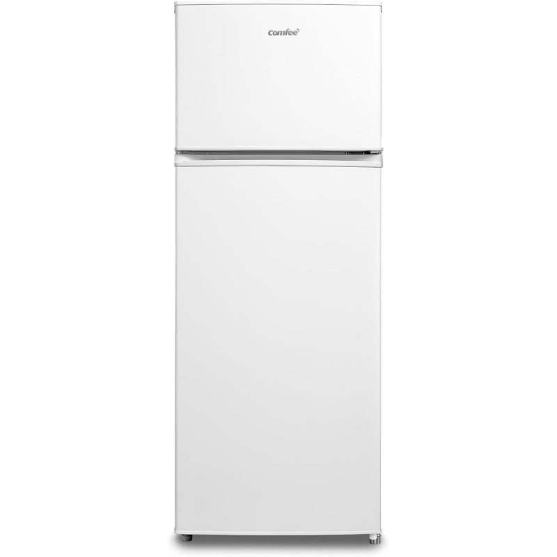 COMFEE' RCT210WH2(E) Frigorifero Doppia Porta 204 L, Controllo della Temperatura Regolabile, Luce LED, Bianco - 204 Litri Versione Aggiornata Bianca
