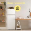COMFEE' RCT210WH2(E) Frigorifero Doppia Porta 204 L, Controllo della Temperatura Regolabile, Luce LED, Bianco - 204 Litri Versione Aggiornata Bianca
