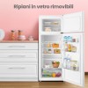 COMFEE' RCT210WH2(E) Frigorifero Doppia Porta 204 L, Controllo della Temperatura Regolabile, Luce LED, Bianco - 204 Litri Versione Aggiornata Bianca