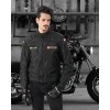 BORLENI Giacca da Moto Uomo Tutte le Stagioni Giubbotto Motociclista con Protezioni CE Gilet Termico Removibile Antivento per Donna Nero M - M Nero