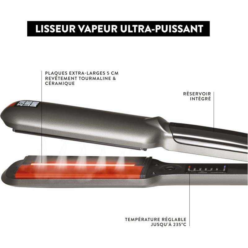 Jean-Louis David 39968 - Piastra per capelli a vapore