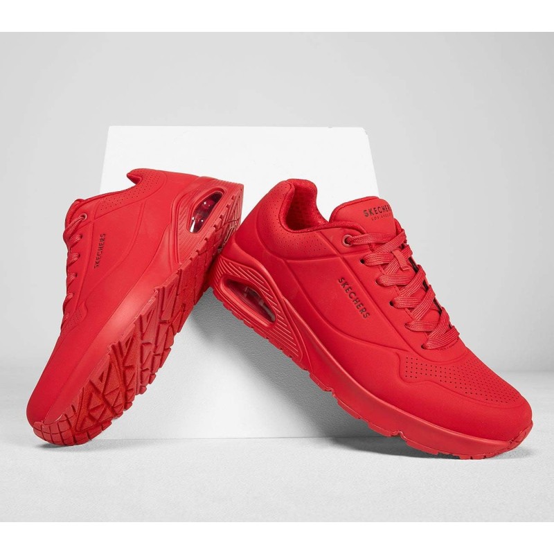 Skechers Uno Stand On Air, Scarpe da Ginnastica Uomo - 44 EU Red Durabuck Mesh Skechers Uno Stand On Air, Scarpe da Ginnastica Uomo - 44 EU Red Durabuck Mesh