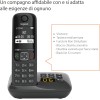 Gigaset AS690A - Telefono Portatile con Segreteria - Grande Display grafico Illuminato - Ottima Qualità audio - Vivavoce, Nero [Versione Italiana] - Nero