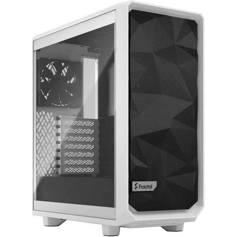 Fractal Design Meshify 2 Compact White ATX Flexible High-Airflow Tempered Glass Window Mid Tower Computer Case