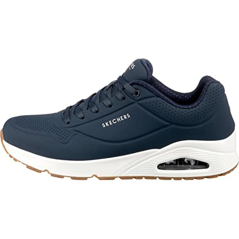 Skechers Men's Uno Stand on AirSneaker - 43 EU Navy Durabuck Trim
